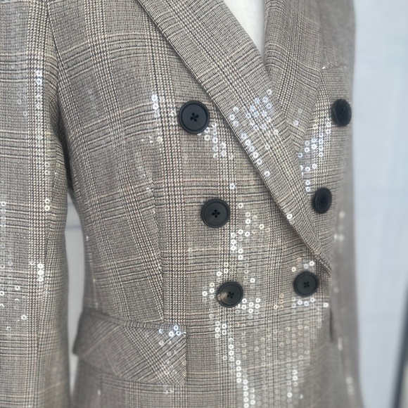 Veronica Beard Plaid Sequined Miller sz 4 - Picture 2 of 13